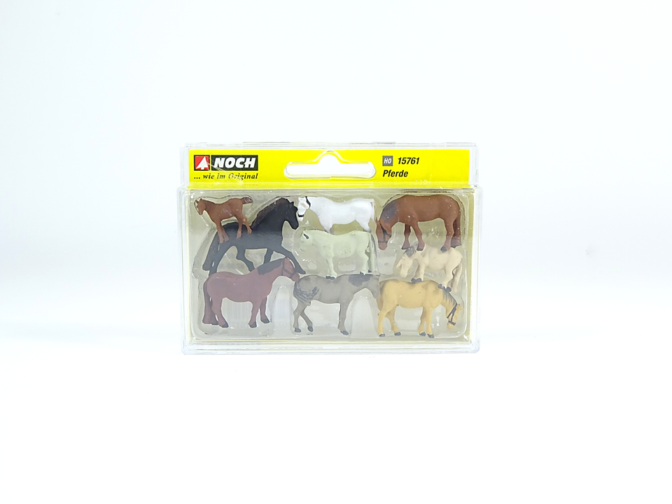 Modellbahn Tiere Pferde, 9 Figuren, Noch H0 15761 neu, OVP