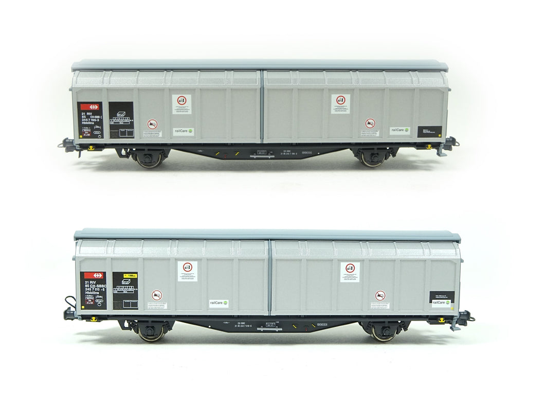Güterwagen Set Schiebewandwagen SBB Cargo 2-tlg.,  Roco H0 6600027 neu OVP