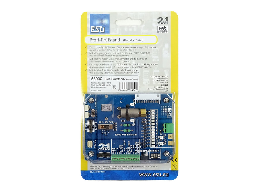 Decoder Prüfstand Profi Tester mit LED-Monitor, ESU 53900 neu, OVP