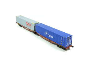 Güterwagen Containertragwagen Touax DFDS Van Dijke, ACME H0 40387 neu OVP
