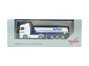 Scania CR 20 ND Thermomulden-Sattelzug "Nyffeler Transporte", Herpa H0 953177 neu OVP