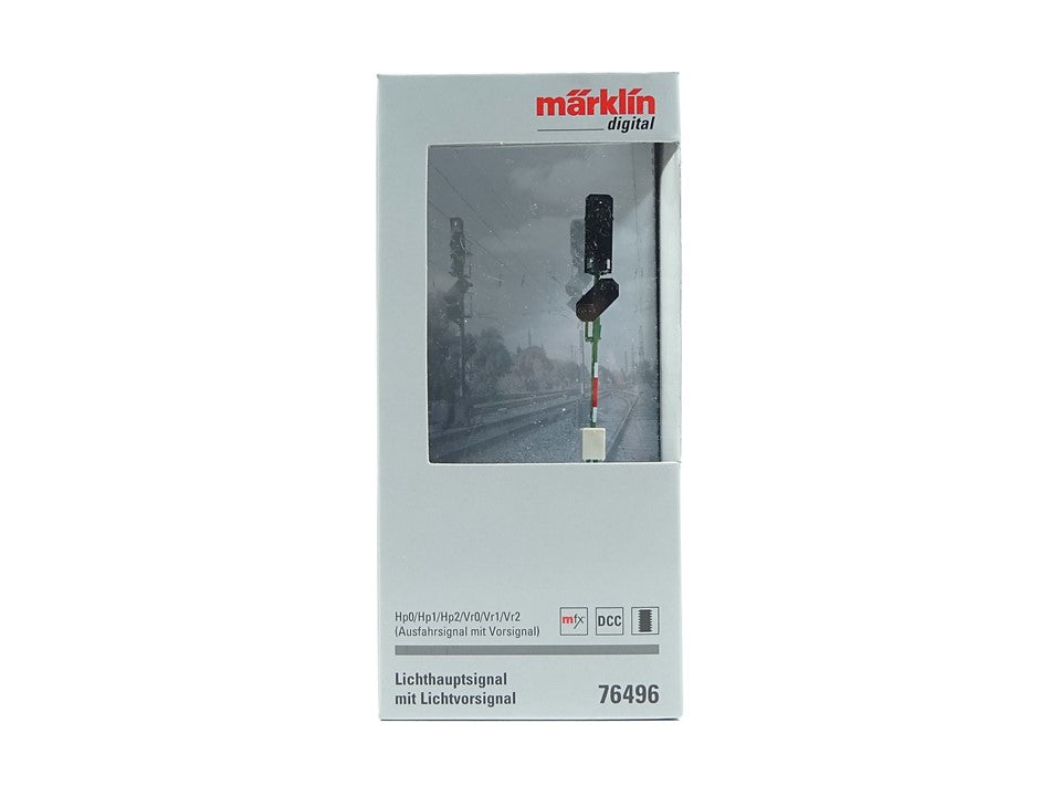 Signal mfx Lichthauptsignal mit Vorsignal digital DCC, Märklin H0 76496 neu, OVP