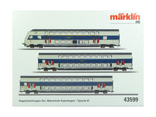 Laden Sie das Bild in den Galerie-Viewer, Personenwagen Doppelstockwagen Set Nahverkehr Kopenhagen, Märklin H0 43599, neu
