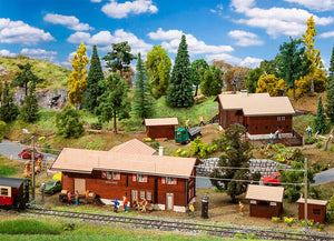 Modellbau Bausatz Bahnhof-Set Stugl-Stuls, Faller N 212124 neu