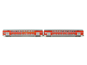 Personenwagen Set Doppelstockwagen Regionalexpress DB AG inkl. Bus, aus Minitrix N 11148 neu