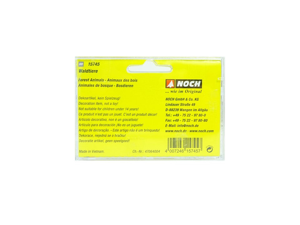 Noch H0 15745, Waldtiere handbemalt, neu, OVP lokomofreund