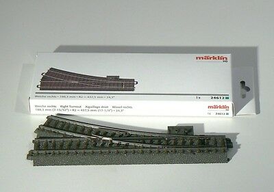 Märklin H0 24612, eine C  Gleis Weiche rechts, neu, OVP