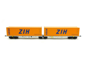 Güterwagen Containertragwagen Typ Sggrss 80 AAE mit ZIH Containern, ACME H0 40366 neu OVP