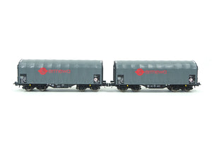Güterwagen Schiebeplanenwagen Ermewa,  2-tlg. Set Roco H0 76039, neu, OVP