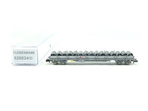 Fleischmann N 828824, Rungenwagen mit Drahtrollen, SSB, neu, OVP