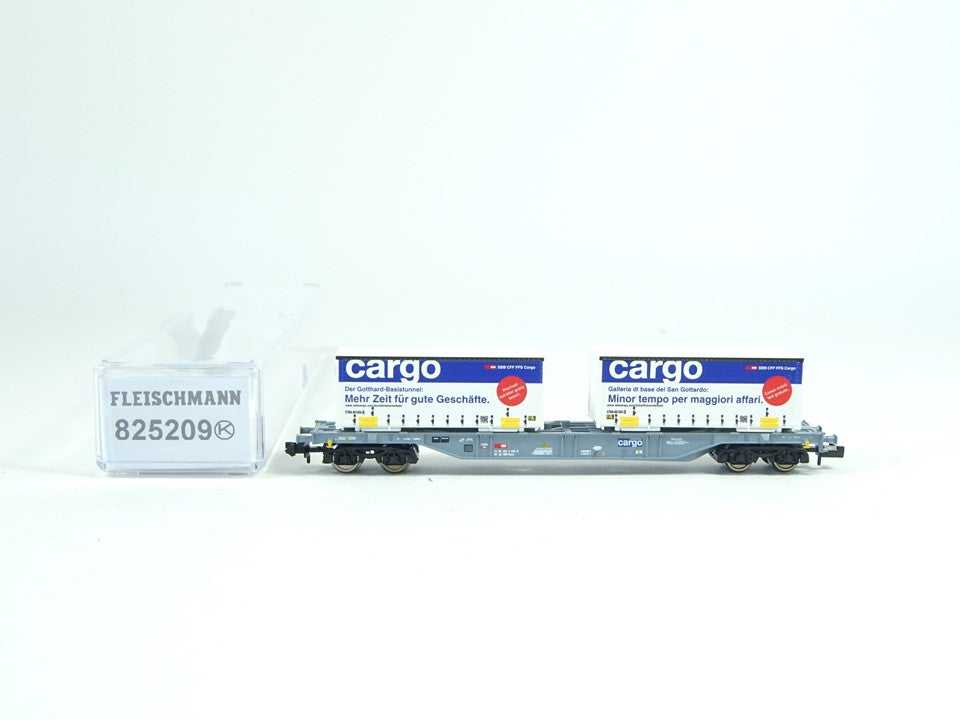 Fleischmann N 825209, Containertragwagen, SBB, neu, OVP