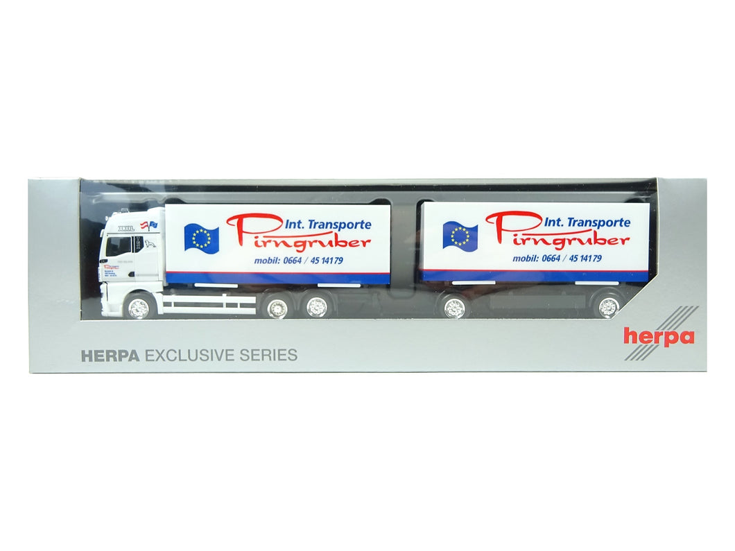 MAN TGX GX Wechselkoffer-Hängerzug Pirngruber, Herpa H0 945677