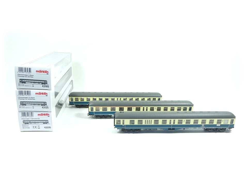 Mitteleinstiegswagen Set, beleuchtet, mfx, Märklin H0 43125, 43165, 43335 neu, OVP