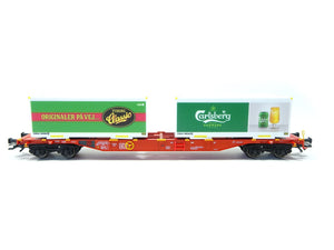 Güterwagen Set KLV, Tuborg/Carlsberg, Märklin H0 47109 neu