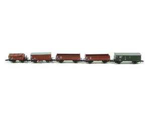 Güterwagen Set 5 teilig DB Epoche III, Märklin Z 86070 neu OVP