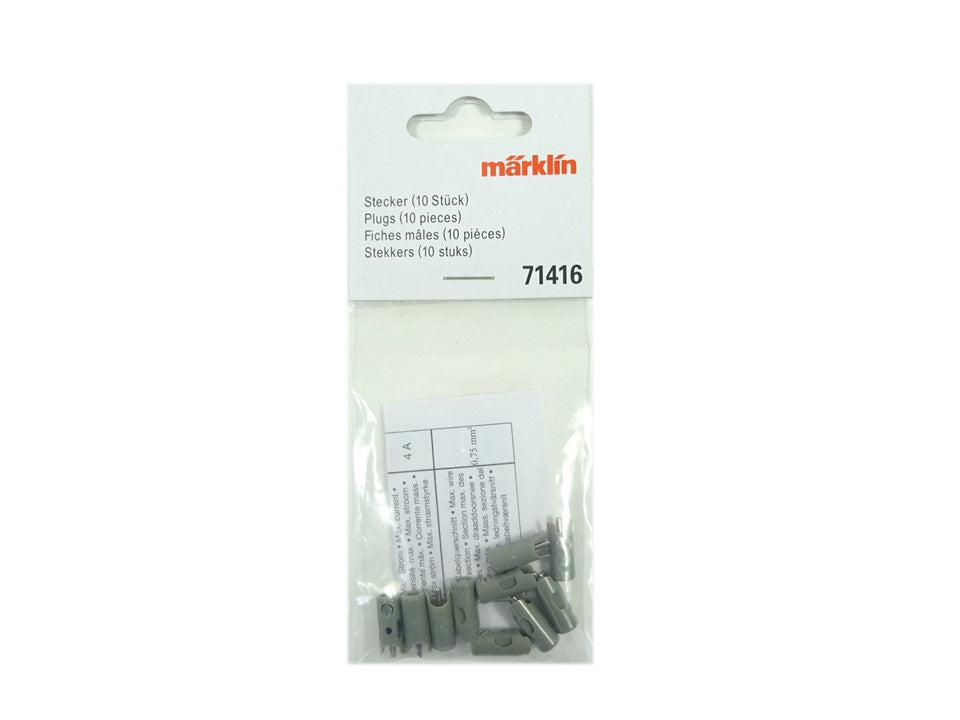 Modellbahn Stecker grau 10 Sück, Märklin 71416, neu, OVP