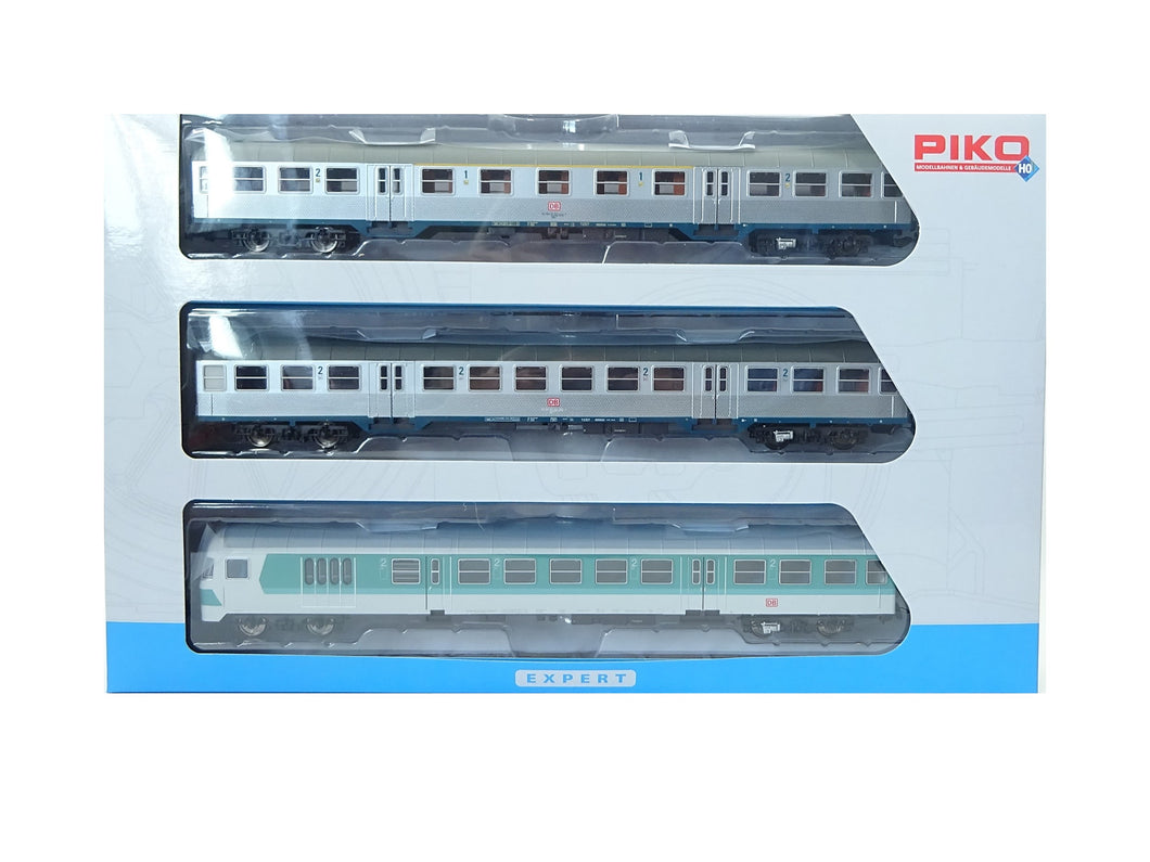 3er Set Personenwagen Nahverkehr DB AG, Piko H0 58250 neu OVP