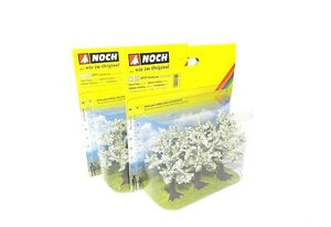 Noch 25111 -Doppelpack- Obstbäume, weiß blühend, 2x 3 Stück, H0/TT, neu, OVP