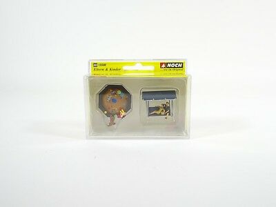 Modellbahn Zubehör Eltern und Kinder, 5 Figuren u. Zubehör, Noch H0 15590 neu