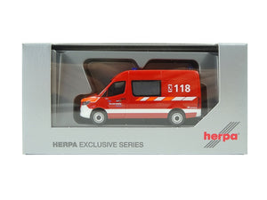 Modellauto MB Sprinter `18 Halbbus "Regio Feuerwehr Lenzburg" Herpa H0 949231 neu OVP