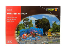 Laden Sie das Bild in den Galerie-Viewer, Modellbahn Bausatz Kirmes Set Polyp, Faller H0 140341 neu, OVP
