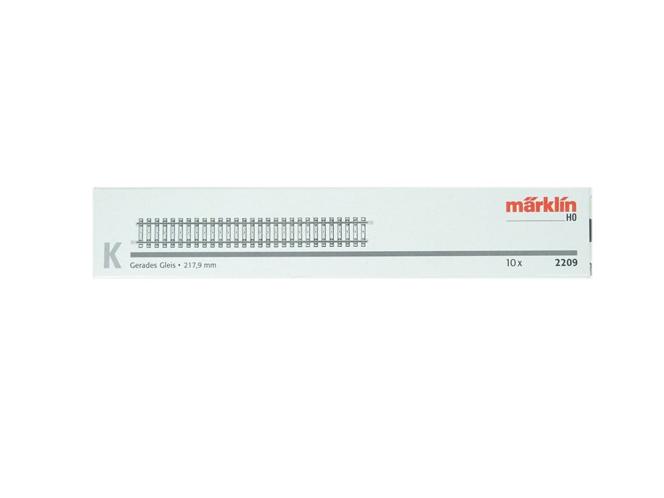 Märklin H0 2209, K-Gleis, 10 x gerades Gleis, neu, OVP