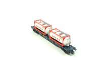 Laden Sie das Bild in den Galerie-Viewer, Fleischmann N 825216, Containertragwagen mit 2 Tankcontainern, CEMAT, neu, OVP
