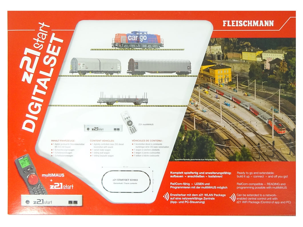z21 start Digitalset Diesellok BR 203 m Güterzug SBB Cargo, Fleischmann N 931903 neu OVP