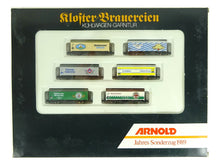 Laden Sie das Bild in den Galerie-Viewer, Güterwagen-Set Jahres-Sonderzug 1989 Kloster-Brauereien, Arnold N 0165 OVP
