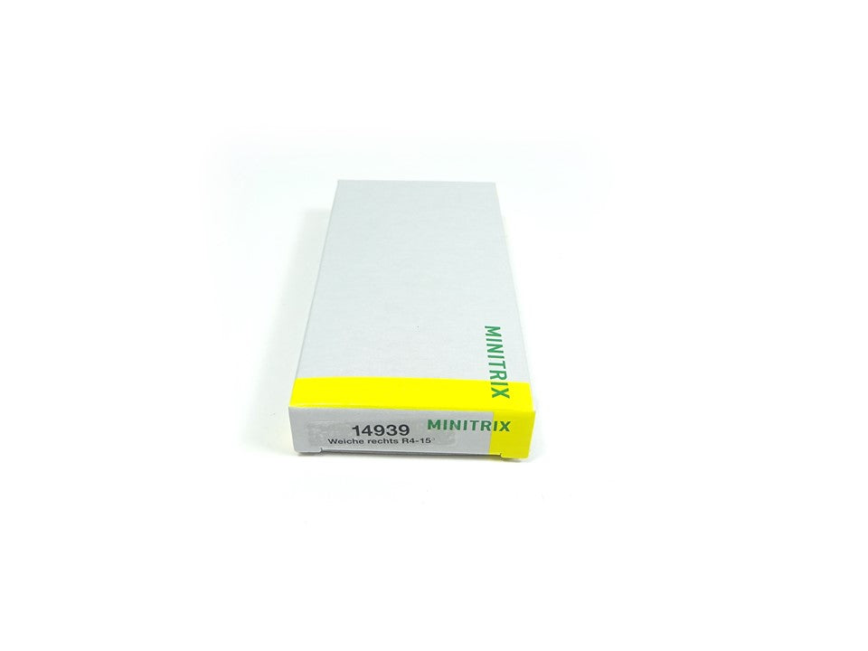 Weiche N Gleis rechts R4 15°, Minitrix N 14939 neu, OVP