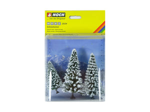 Modellbahn Bäume Schneetannen, Doppelpack 2 x 3 Stück, Noch 25234 H0/TT/N/Z neu, OVP