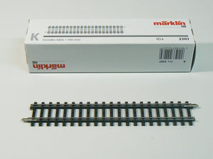 K Gleis Gleise gerade 156mm, 10 x Märklin H0 2207 neu, OVP