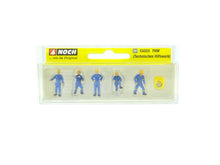 Laden Sie das Bild in den Galerie-Viewer, Modellbau Figuren THW, 5 Figuren + Notstrom-Aggregat, Noch H0 15025 neu
