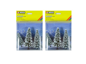 Modellbahn Bäume Schneetannen, Doppelpack 2 x 3 Stück, Noch 25234 H0/TT/N/Z neu, OVP