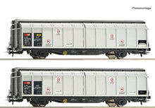 Laden Sie das Bild in den Galerie-Viewer, Güterwagen Set Schiebewandwagen SBB Cargo 2-tlg.,  Roco H0 6600027 neu OVP
