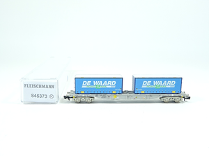 Fleischmann N 845373, Containertragwagen "DE WAARD", AAE, neu, OVP