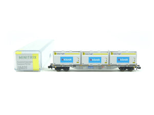 Güterwagen Containertragwagen SBB Cargo Minitrix N 18405 neu