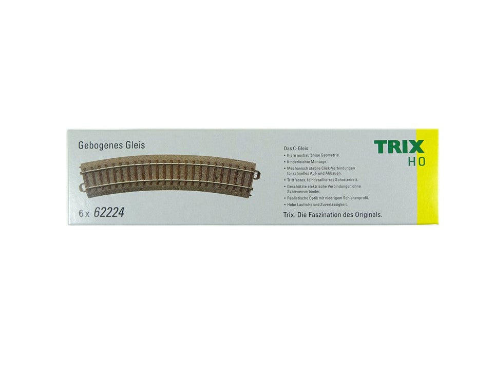 C Gleis Gleise R2 gebogen x 6, Trix H0 62224, neu OVP