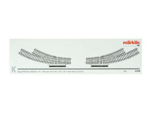 Bogenweiche K-Gleis links Doppelpack, Märklin H0 2268 neu OVP