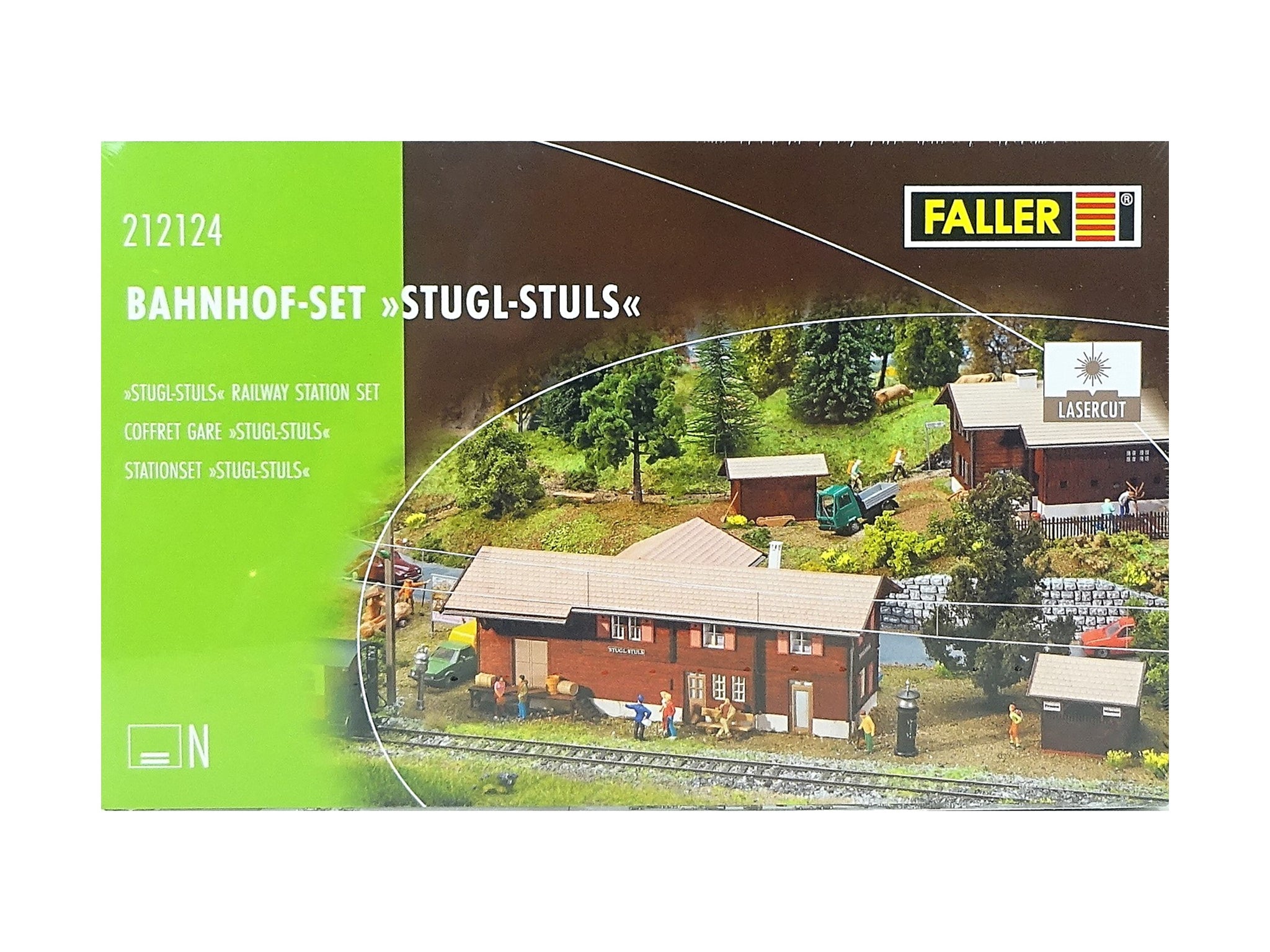 Modellbau Bausatz Bahnhof Set Stugl Stuls Faller N 212124 Neu modellbau-bausatz-bahnhof-set-stugl-stuls-faller-n-212124-neu