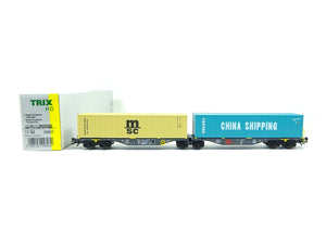 Güterwagen Containertragwagen Ermewa, Trix H0 24803 neu, OVP