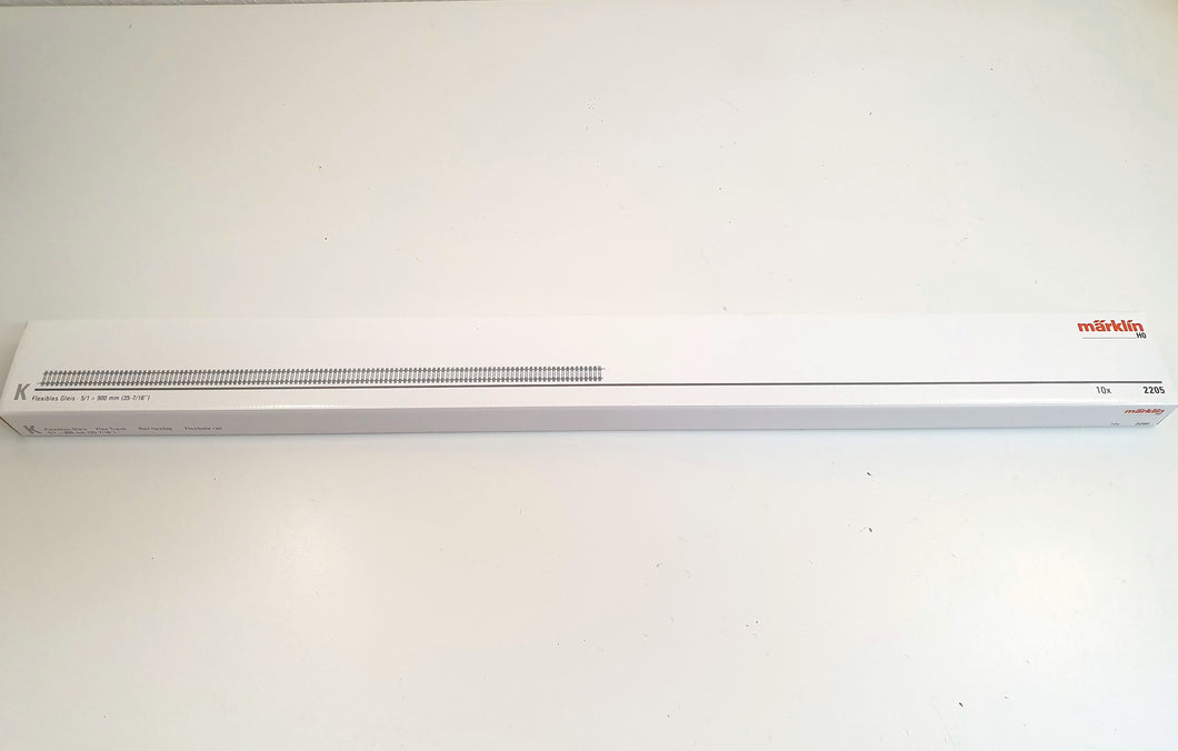 K Gleis flexibel gerade, 10 x Märklin H0 2205 neu, OVP