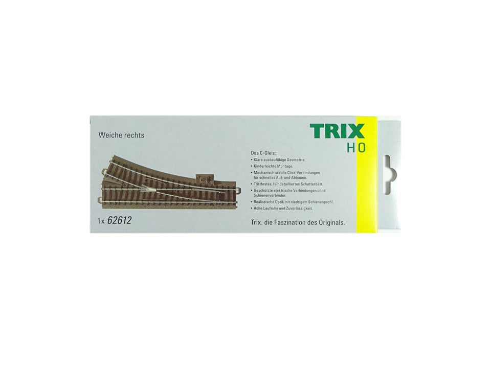 C-Gleise Weiche rechts, Trix H0 62612 DC, neu, OVP