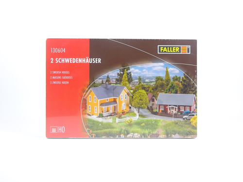 Modellbau Bausatz 2 Schwedenhäuser, Faller H0 130604 neu, OVP