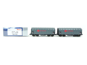 Güterwagen Schiebeplanenwagen Ermewa,  2-tlg. Set Roco H0 76039, neu, OVP