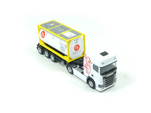 LKW Scania 20ft. Tankcontainer-Sattelzug Raffles Lease Herpa 944168 H0