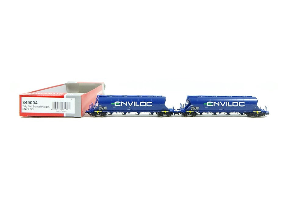Fleischmann N 849004, 2-tlg. Set: Staubsilowagen, ENVILOC, neu, OVP