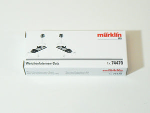 Set C Gleis Weichen Laternen Satz, 5 x Märklin 74470 neu, OVP