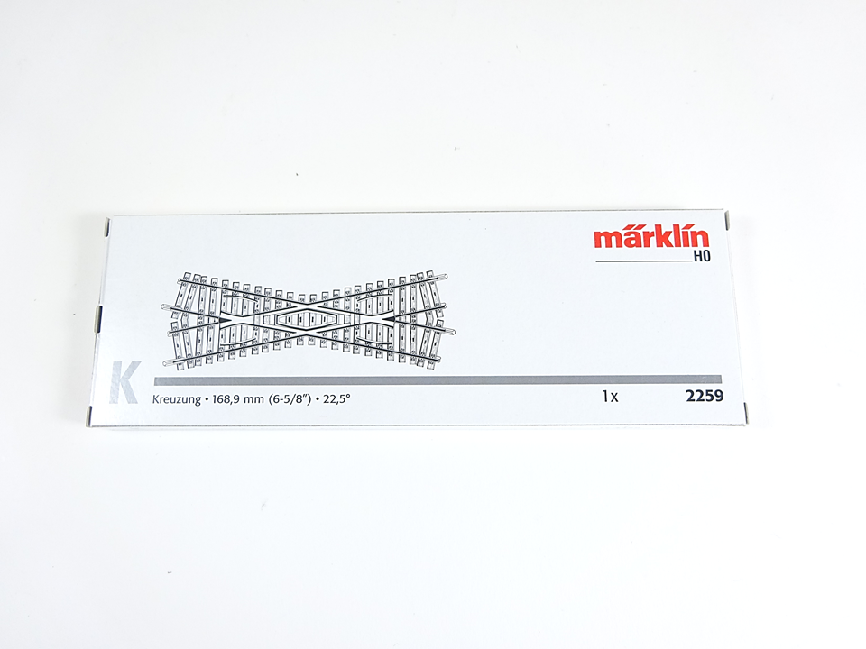 K-Gleis Gleise Kreuzung, Märklin H0 2259 neu, OVP