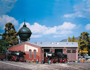 Modellbahn Lokschuppen Ringlokschuppen 3 ständig lange Ausführung, Faller H0 120177 neu OVP